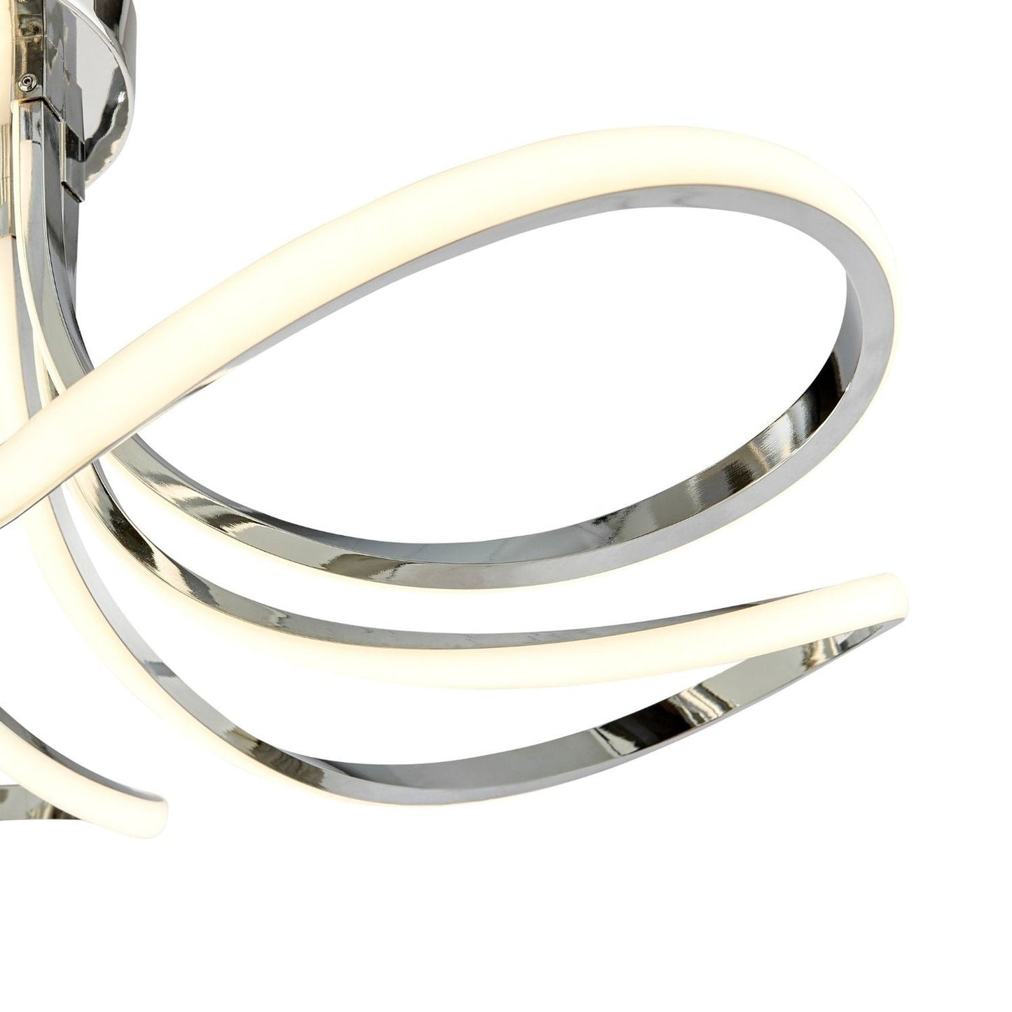 6 Petal Flower LED Strip Chandelier // Chrome and Dimmable