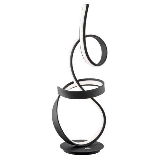 Amsterdam Black Table Lamp - LED Strip & Touch Dimmer