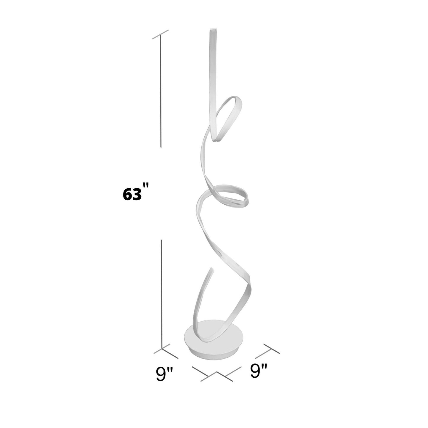 Amsterdam LED White 63-Inch Floor Lamp - Dimmable
