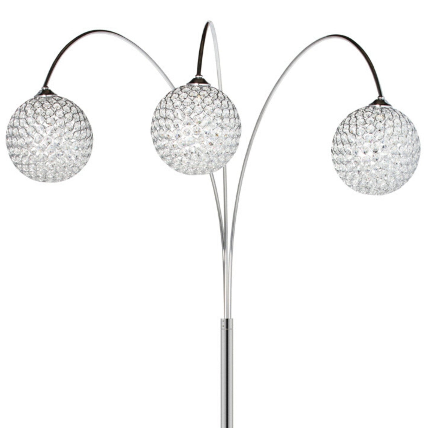 Horizontal Crystal Spheres Floor Lamp // 3 Light