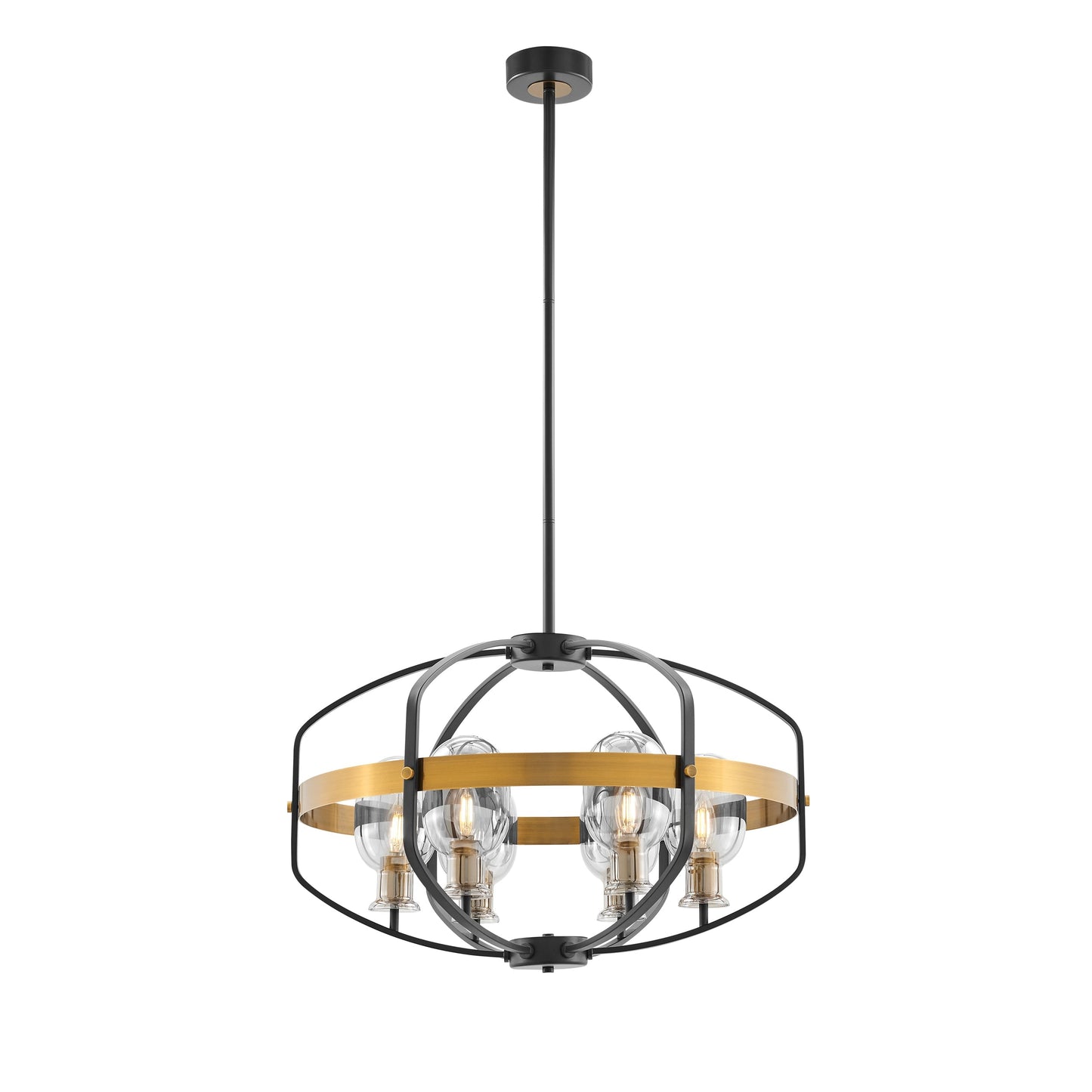 Opia Vintage Chandelier Gold & Black // 8 Light