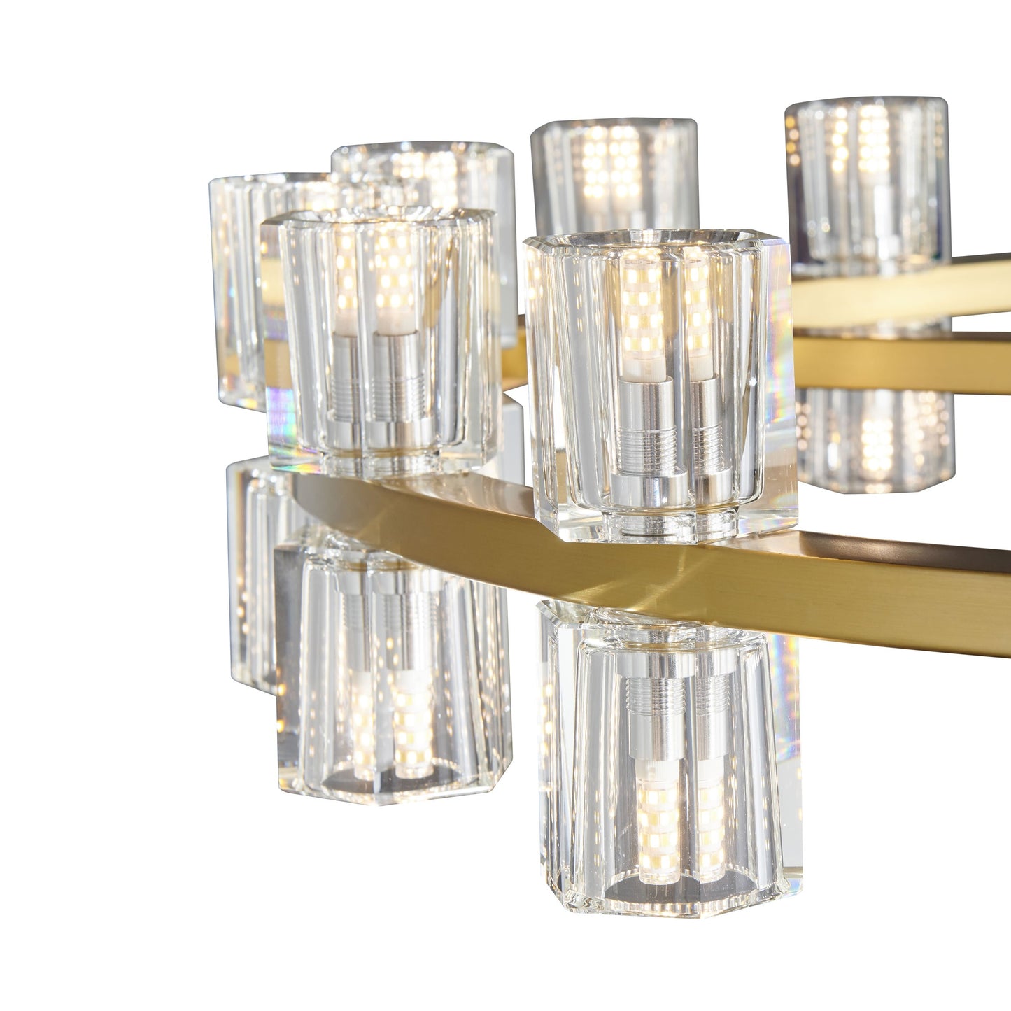 Anderson 36 Light, 36"D Chandelier, Crystal & Gold