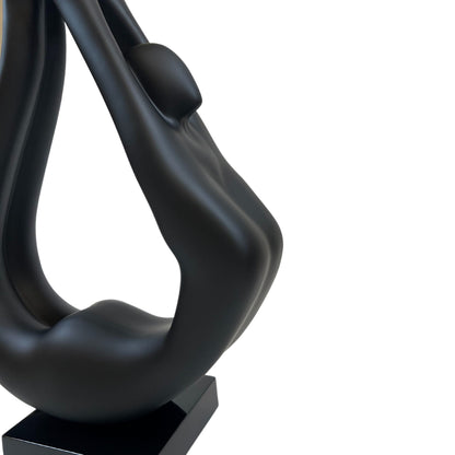 Yoga Black Sculpture - Black Base