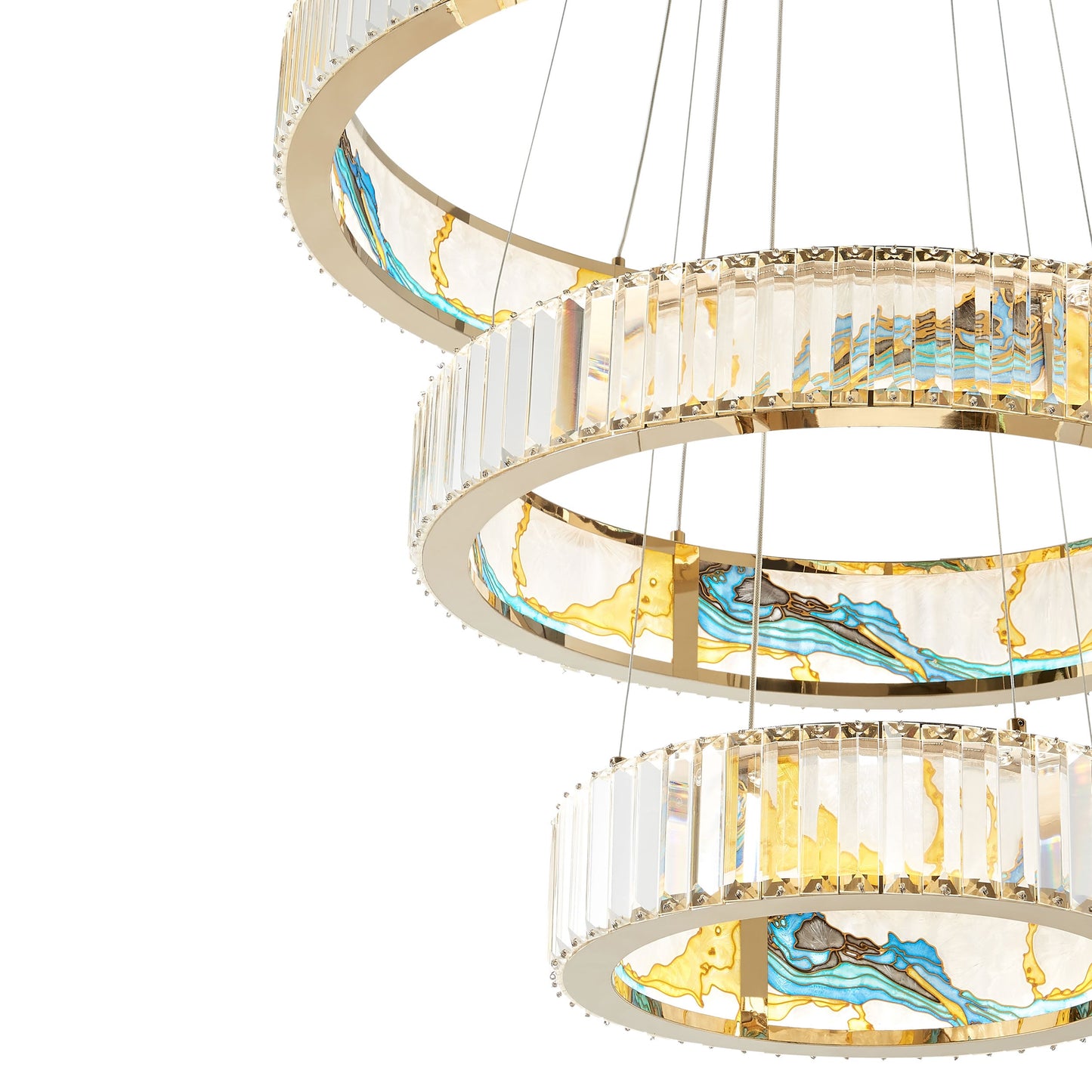 Boeseman's Colorful Chandelier - Three Tiers, Round