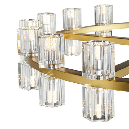 Anderson 36 Light, 36"D Chandelier, Crystal & Gold