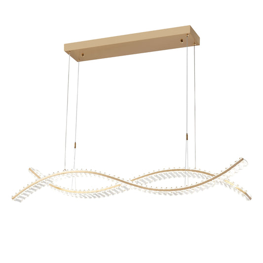 Charlotte Brushed Gold 40-Watt, Integrated Led, Chandelier