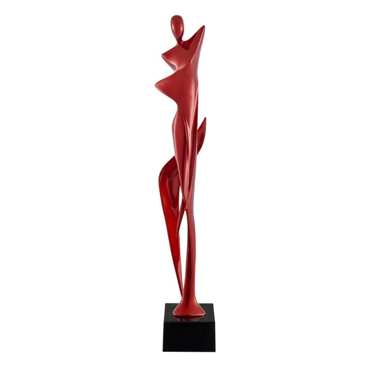 Allegra  32.5-Inch Sculpture - Metallic Red
