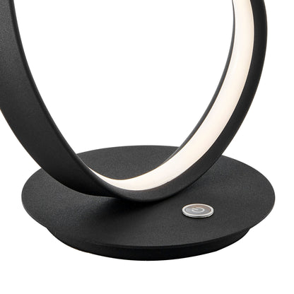 Amsterdam Black Table Lamp - LED Strip & Touch Dimmer