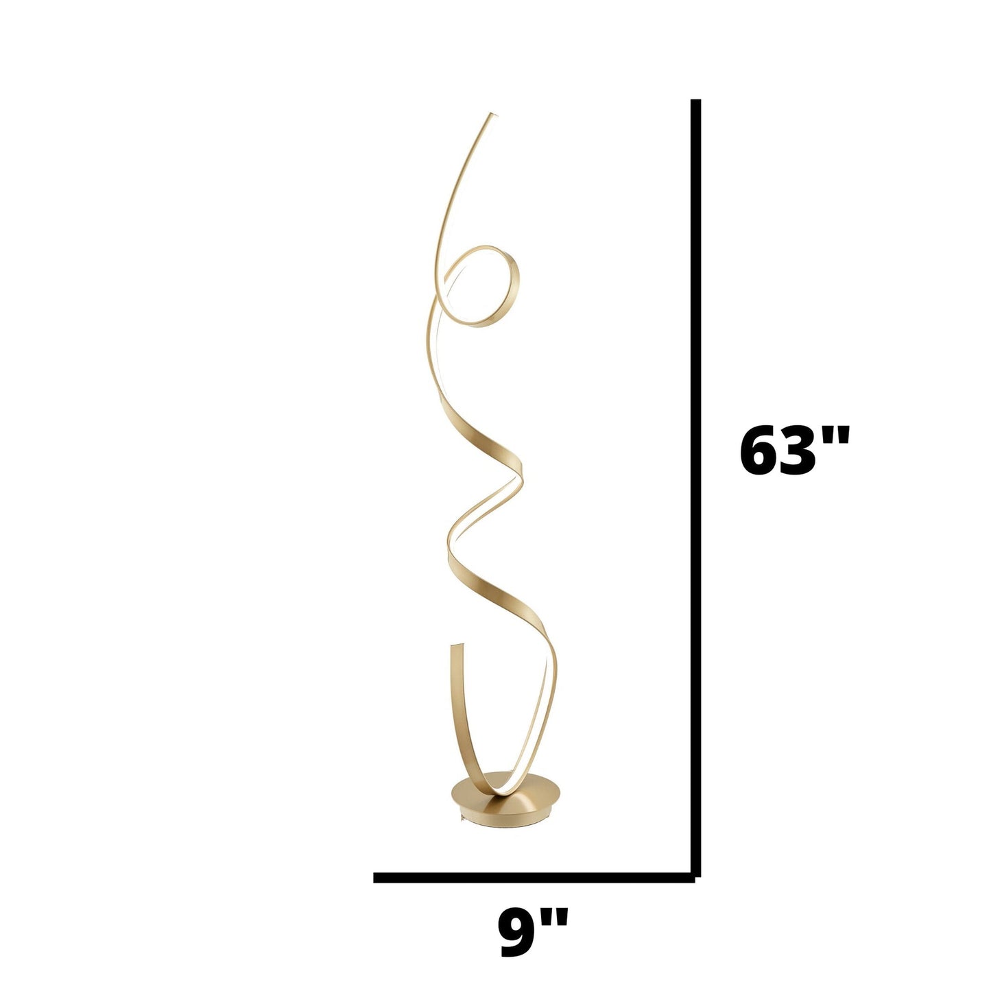 Amsterdam LED Sandy Gold  63-Inch Floor Lamp - Dimmable