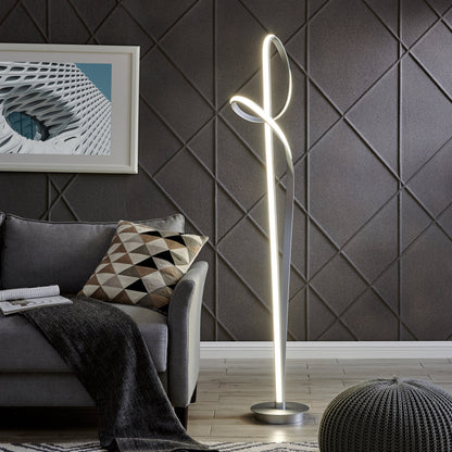 Budapest LED Silver  63" Tall Floor Lamp // Dimmable