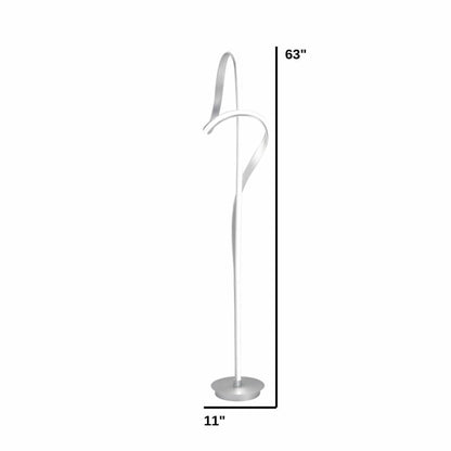 Budapest LED Silver  63" Tall Floor Lamp // Dimmable