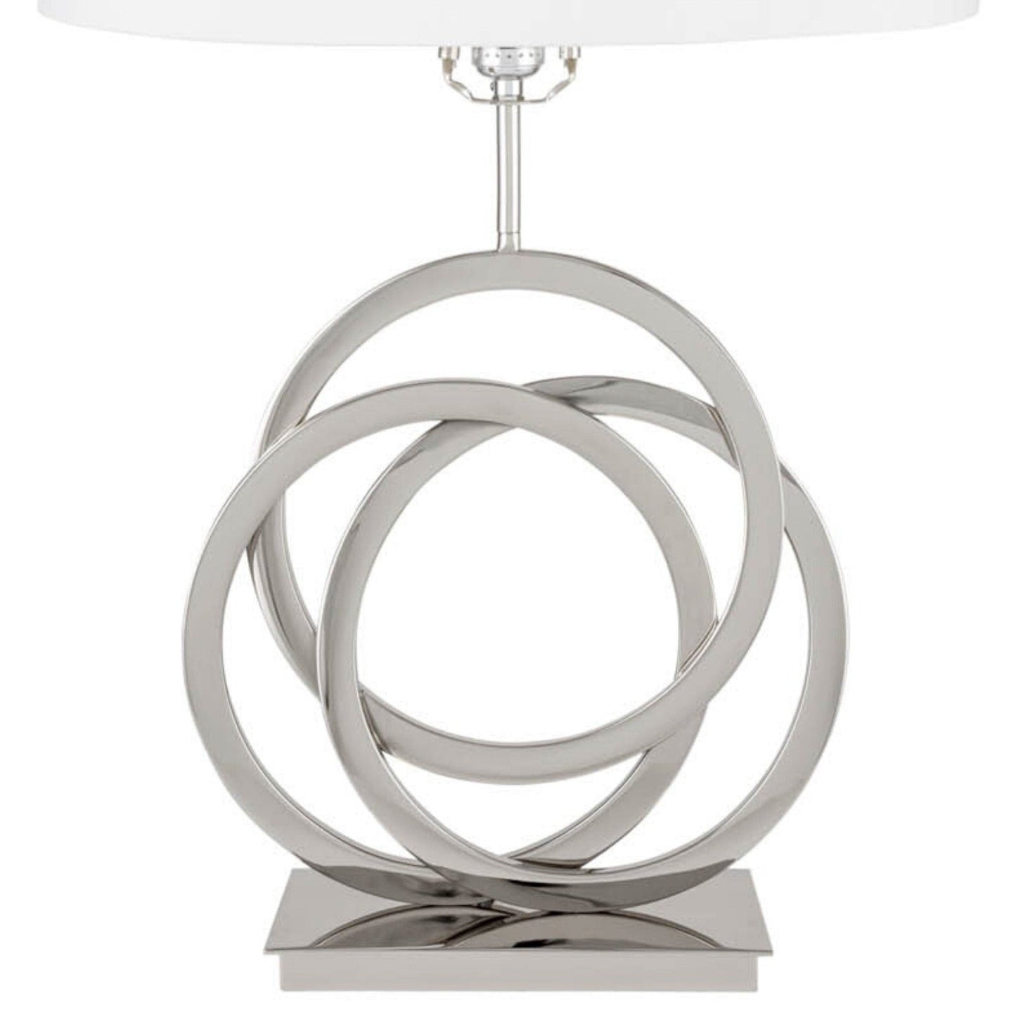 Chrome Circles Table Lamp // 1 Light // USB Charger