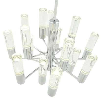 Crystal Cylinders Chandelier // 16 Lights // Dimmable