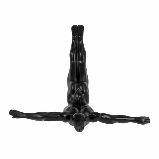 Diver Wall Decor Sculpture //11" Matte Black