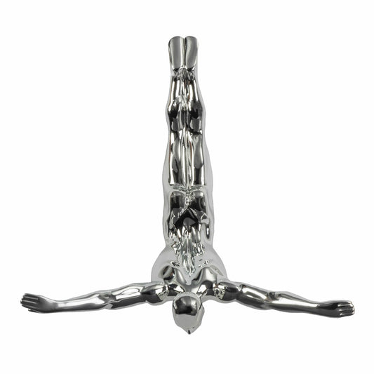 Diver Wall Decor Sculpture // 22" Chrome