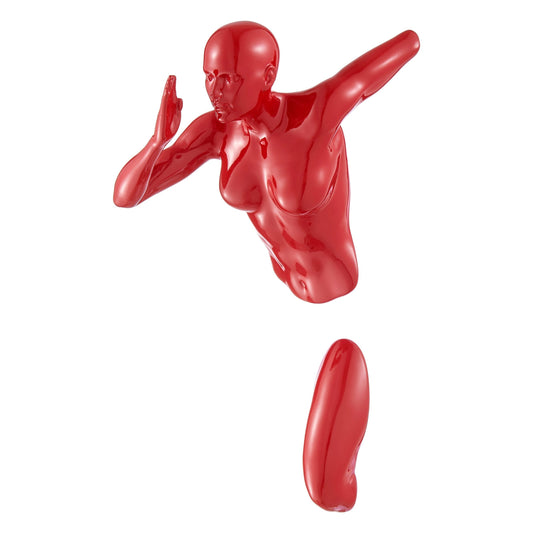 Red Wall Runner 13" Woman Sculpture