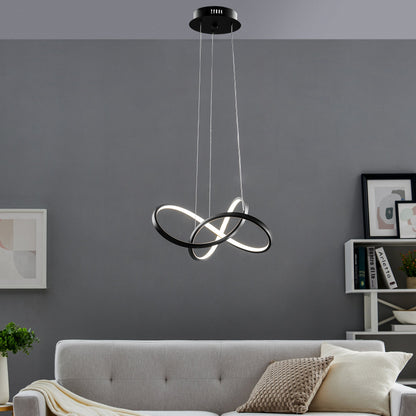 Knotted LED Dimmable Chandelier // Black