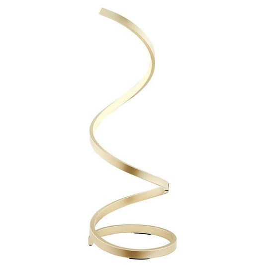Modern Spiral LED Table Lamp // Led Strip // Sandy Gold