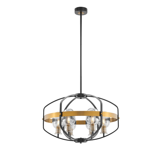Opia Vintage Chandelier  Gold & Black // 8 Light