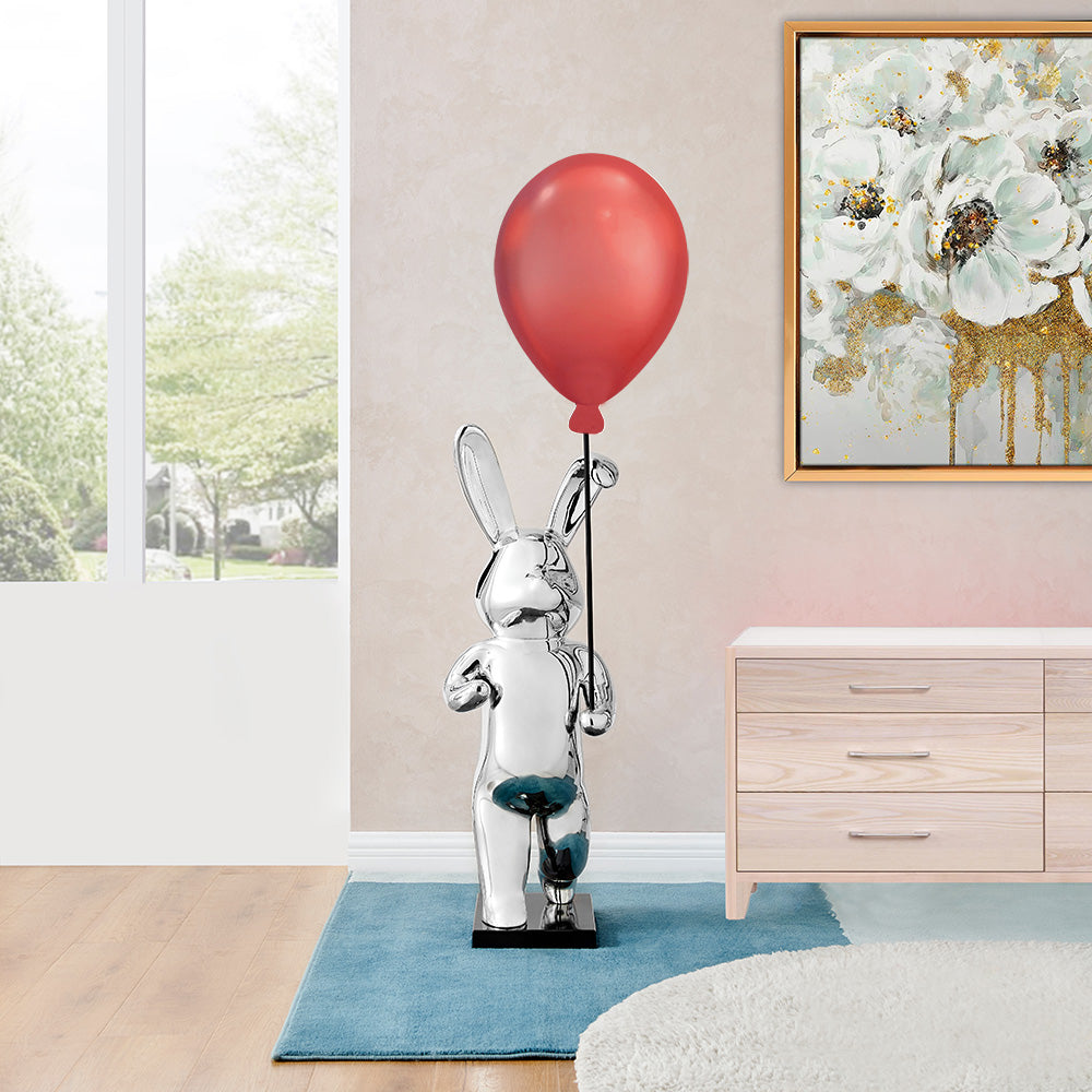 Chrome Bunny Red Balloon