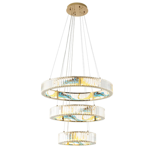Boeseman's Colorful Chandelier - Three Tiers, Round