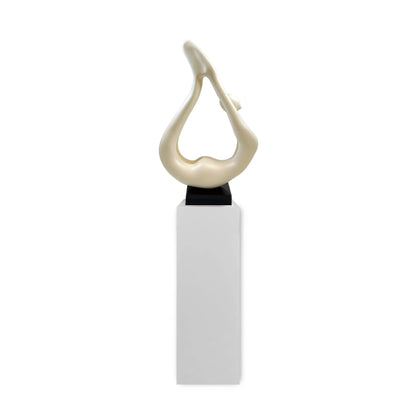 Yoga White Sculpture - White Base